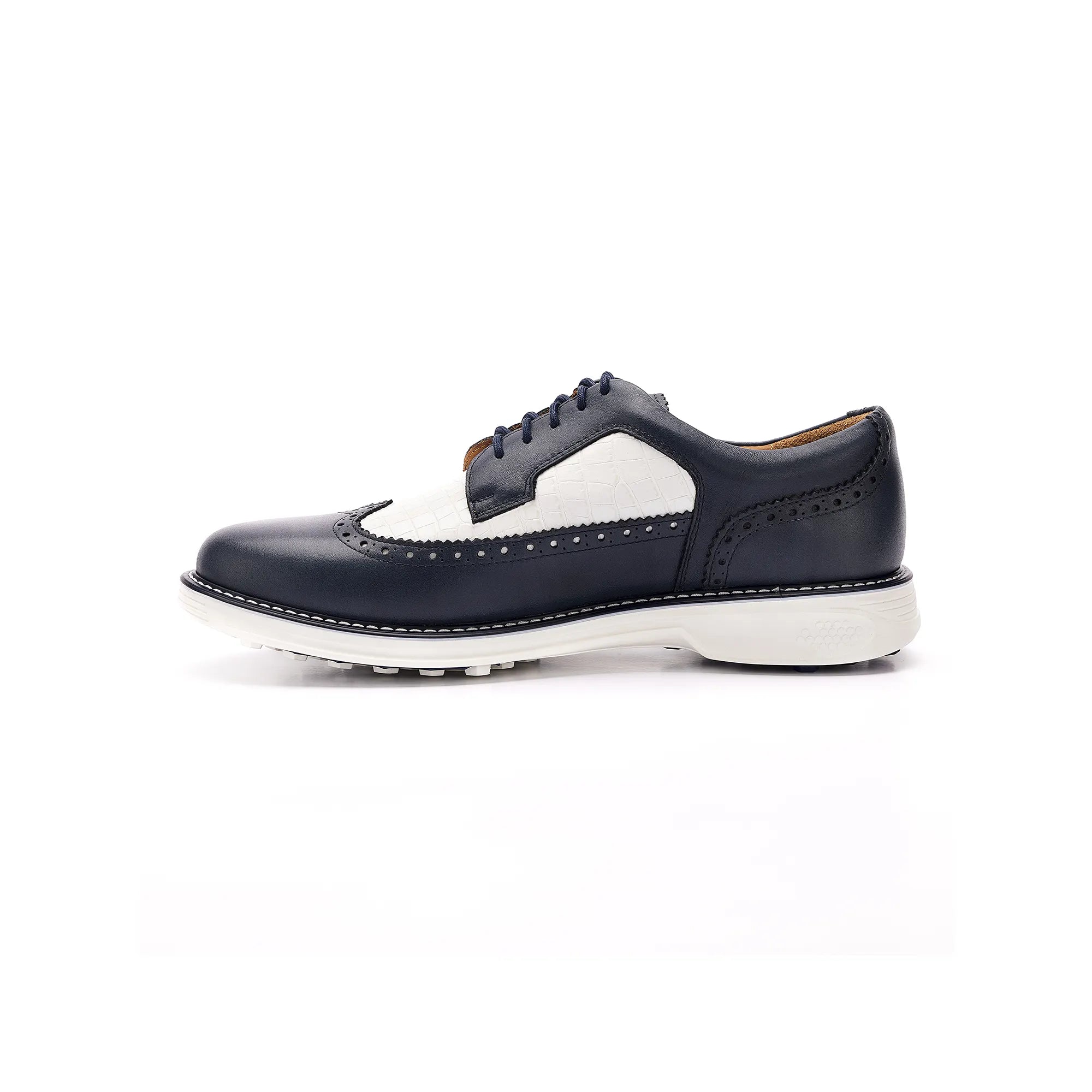 navy blue and white dress shoes ⛳ Legacy Freedom Spikeless Golf Shoes Navy Blue White 2024